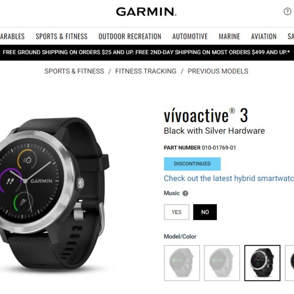 Garmin Vivoactive 3 Smartwatch GPS - Picture 2 of 8